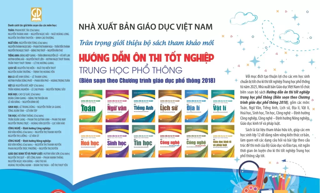BỘ SÁCH HƯỚNG DẪN ÔN THI TỐT NGHIỆP THPT - 12 MÔN (Theo Chương trình GDPT 2018)